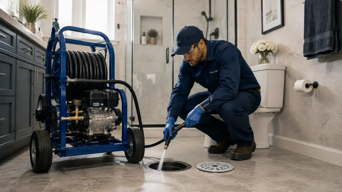 Bathroom Drain Hydro Jetting in Carlsbad