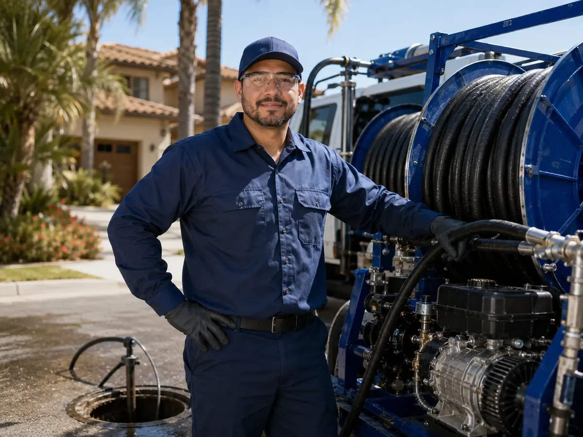Hydro jet sewer cleaning in Carlsbad
