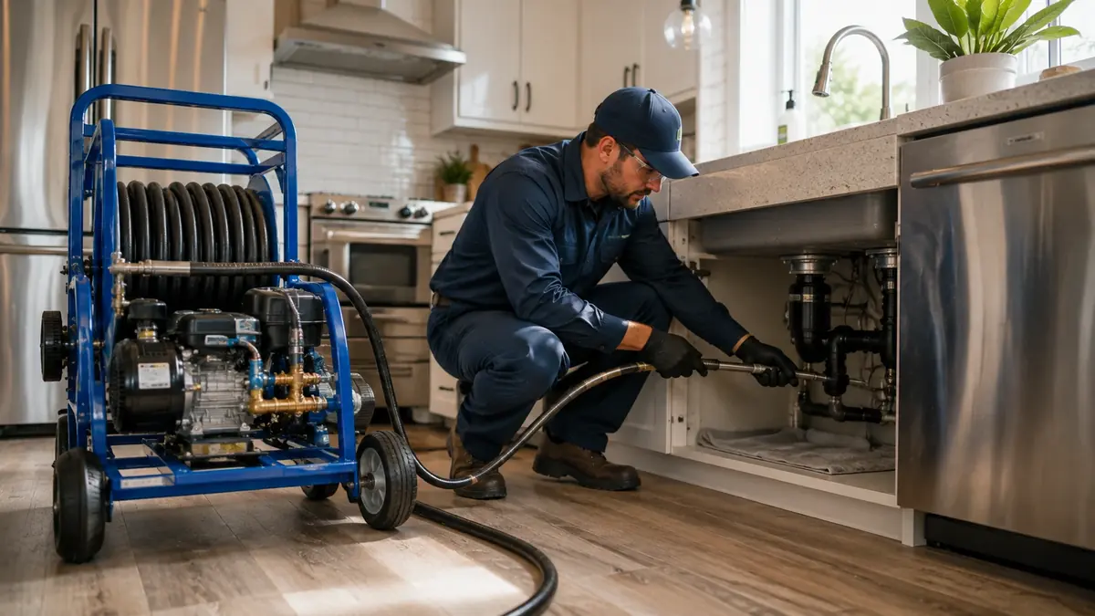 Kitchen Drain Hydro Jetting in Carlsbad